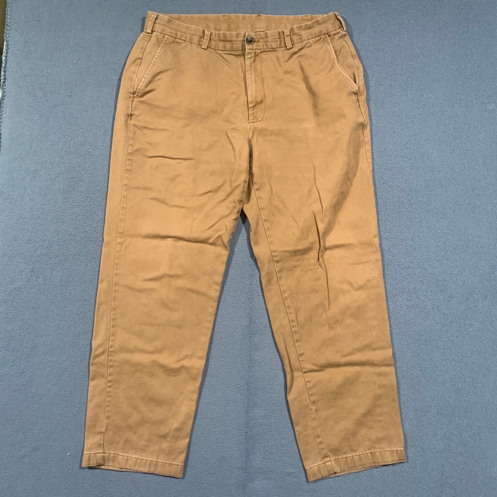 Brooks Brothers 346 Chino Pants Mens 37x30 Clark Straight Leg Khaki Cotton Twill